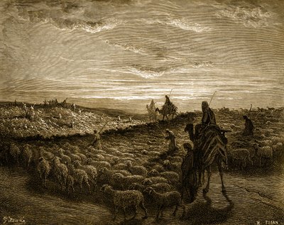 Abram on His Journey into Canaan - Bible by Gustave Dore